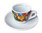 Idea regalo: barattolo di caffè macinato 100% Arabica e due tazzine caffè dipinti